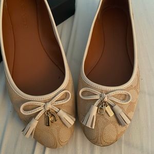 New in Box Leather Coach Flats